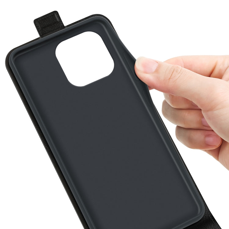 For iPhone 15 Pro R64 Texture Single Vertical Flip Leather Phone Case(Black) - HoMEdemic™ 