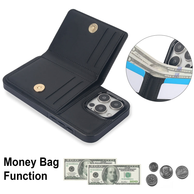 For iPhone 15 Pro RFID Anti-theft Card Ring Holder Phone Case(Black) - HoMEdemic™ 