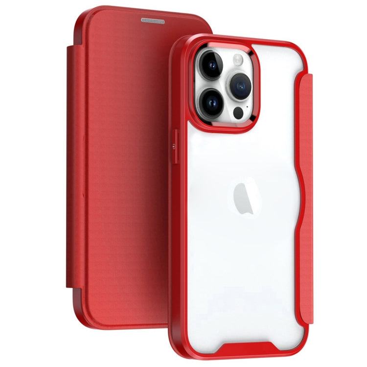 For iPhone 15 Pro RFID Blocking Adsorption Flip Leather Phone Case(Red) - HoMEdemic™ 