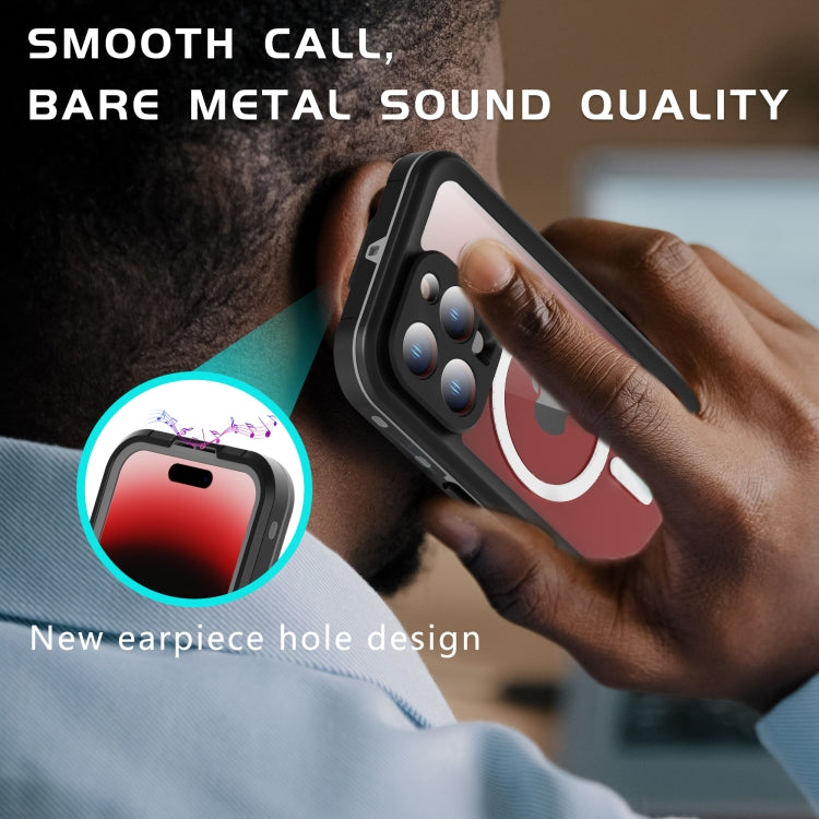 For iPhone 15 Pro RedPepper IP68 Waterproof MagSafe Phone Case(Black) - HoMEdemic™ 