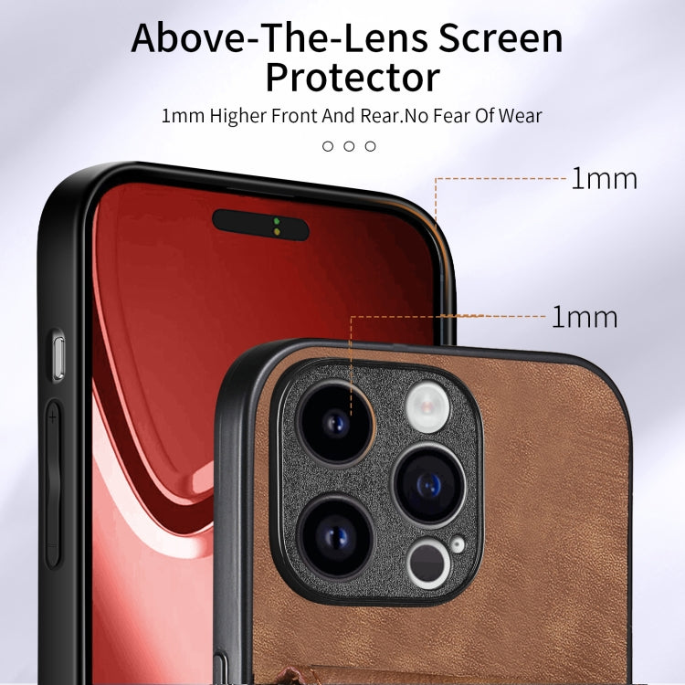 For iPhone 15 Pro Retro Card Wallet Fold Leather Phone Case with Strap(Brown) - HoMEdemic™ 