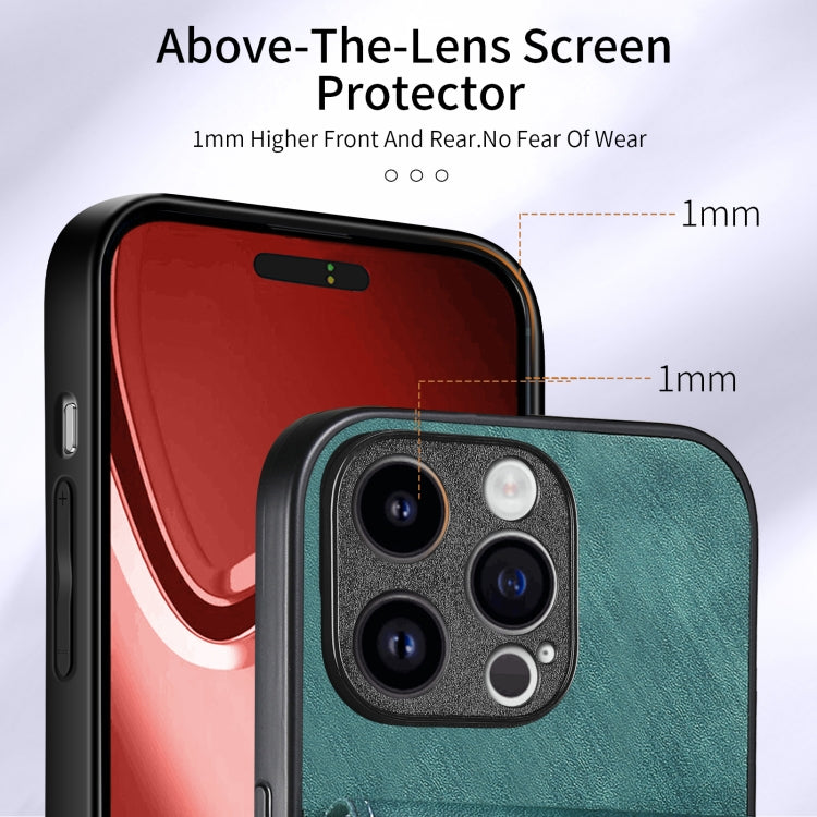For iPhone 15 Pro Retro Card Wallet Fold Leather Phone Case with Strap(Green) - HoMEdemic™ 