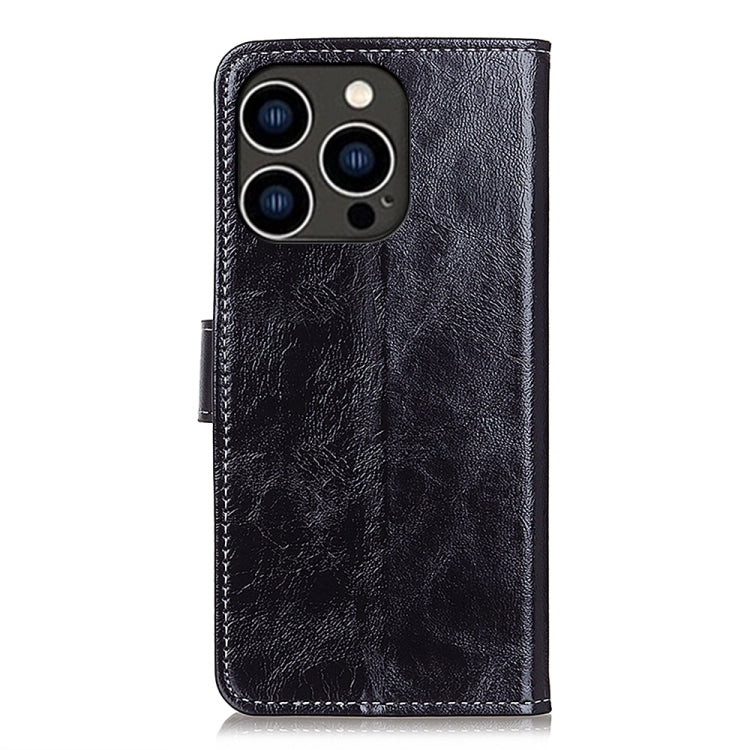 For iPhone 15 Pro Retro Crazy Horse Texture Horizontal Flip Leather Phone Case(Black) - HoMEdemic™ 