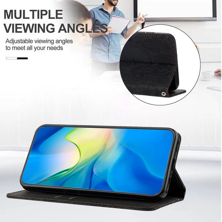 For iPhone 15 Pro Retro Elephant Embossed Leather Phone Case(Black) - HoMEdemic™ 