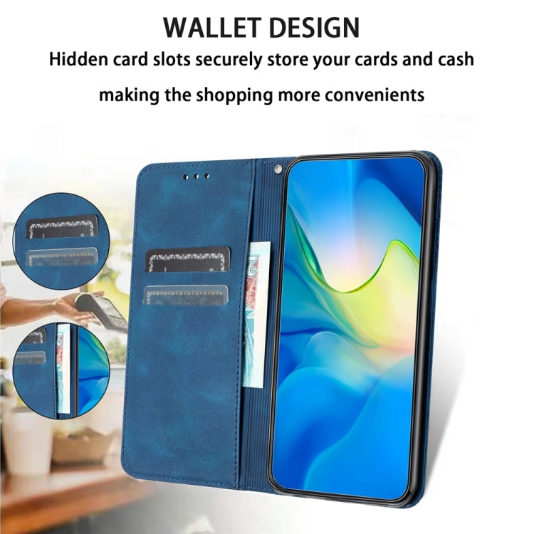 For iPhone 15 Pro Retro Elephant Embossed Leather Phone Case(Blue) - HoMEdemic™ 