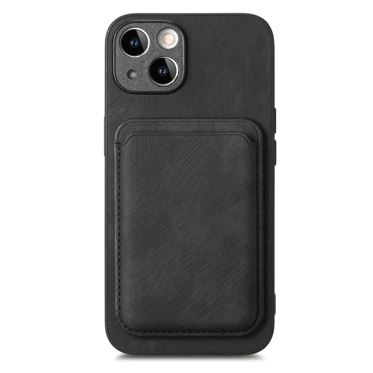 For iPhone 15 Pro Retro Leather Card Bag Magnetic Phone Case(Black) - HoMEdemic™ 