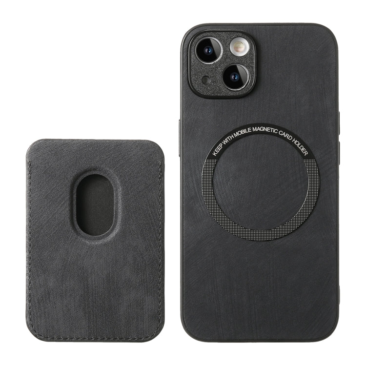 For iPhone 15 Pro Retro Leather Card Bag Magnetic Phone Case(Black) - HoMEdemic™ 