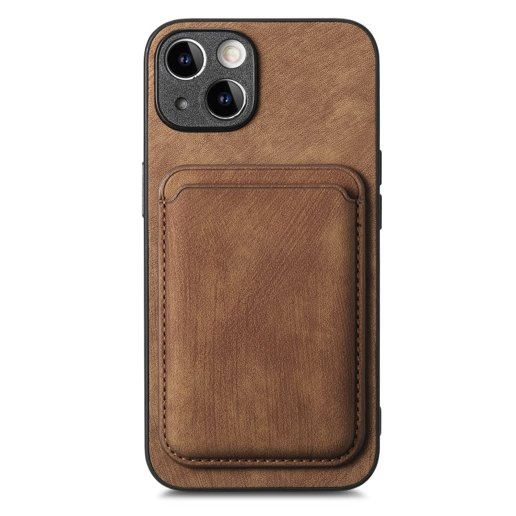 For iPhone 15 Pro Retro Leather Card Bag Magnetic Phone Case(Brown) - HoMEdemic™ 