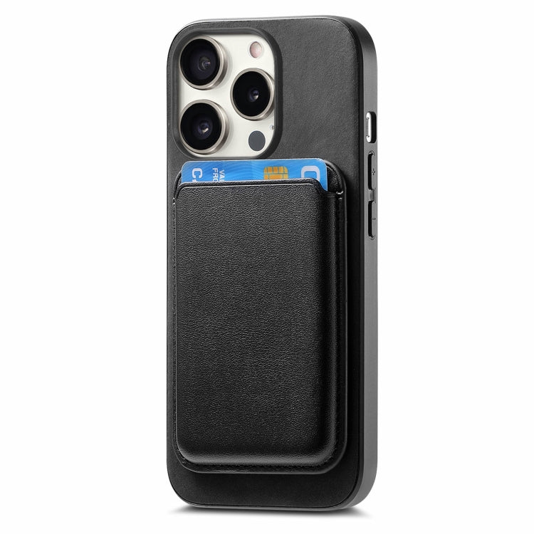 For iPhone 15 Pro Retro Magsafe Card Bag PU Back Cover Phone Case(Black) - HoMEdemic™ 