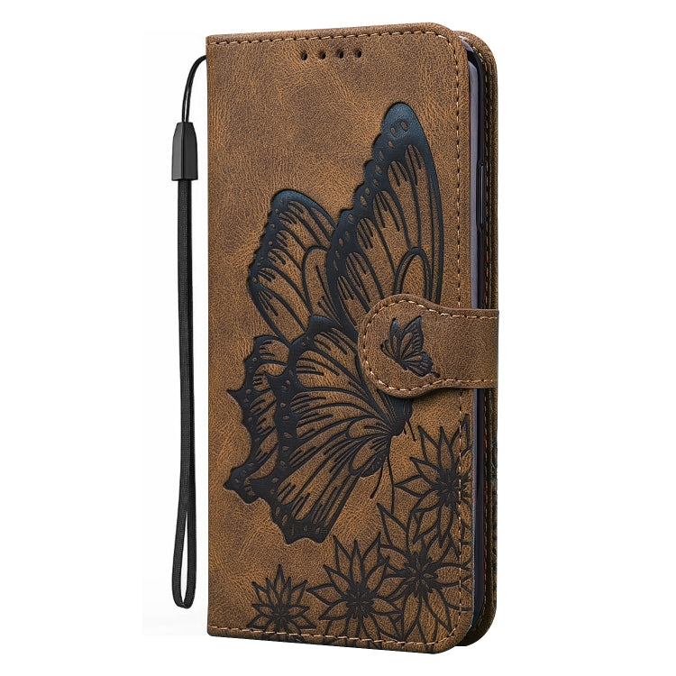 For iPhone 15 Pro Retro Skin Feel Butterflies Embossing Leather Phone Case(Brown) - HoMEdemic™ 