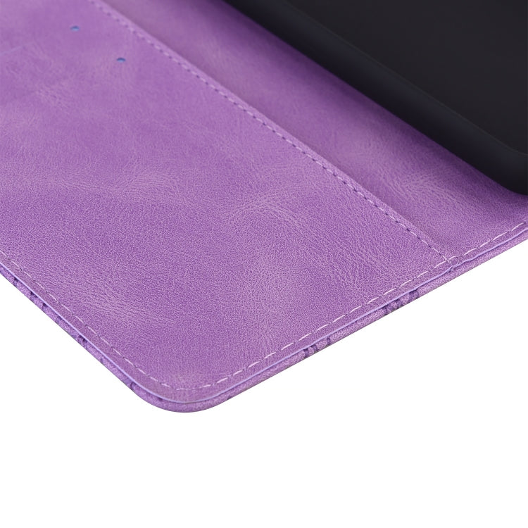 For iPhone 15 Pro Retro Skin Feel Butterflies Embossing Leather Phone Case(Purple) - HoMEdemic™ 