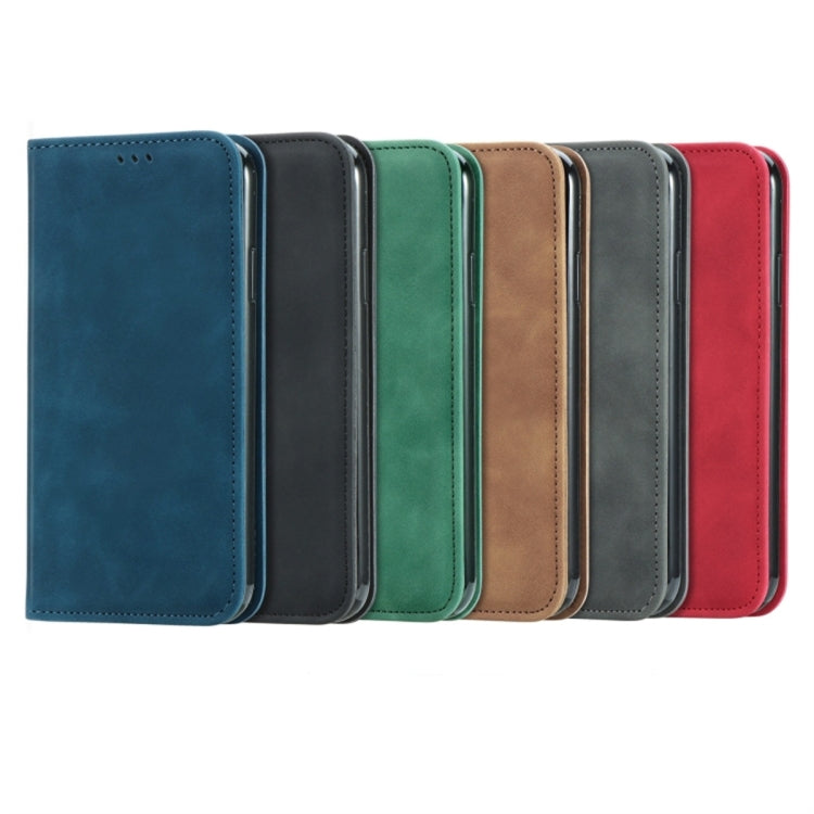 For iPhone 15 Pro Retro Skin Feel Magnetic Leather Phone Case(Blue) - HoMEdemic™ 