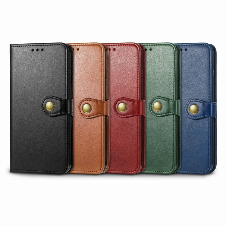 For  iPhone 15 Pro Retro Solid Color Buckle Leather Phone Case(Black) - HoMEdemic™ 