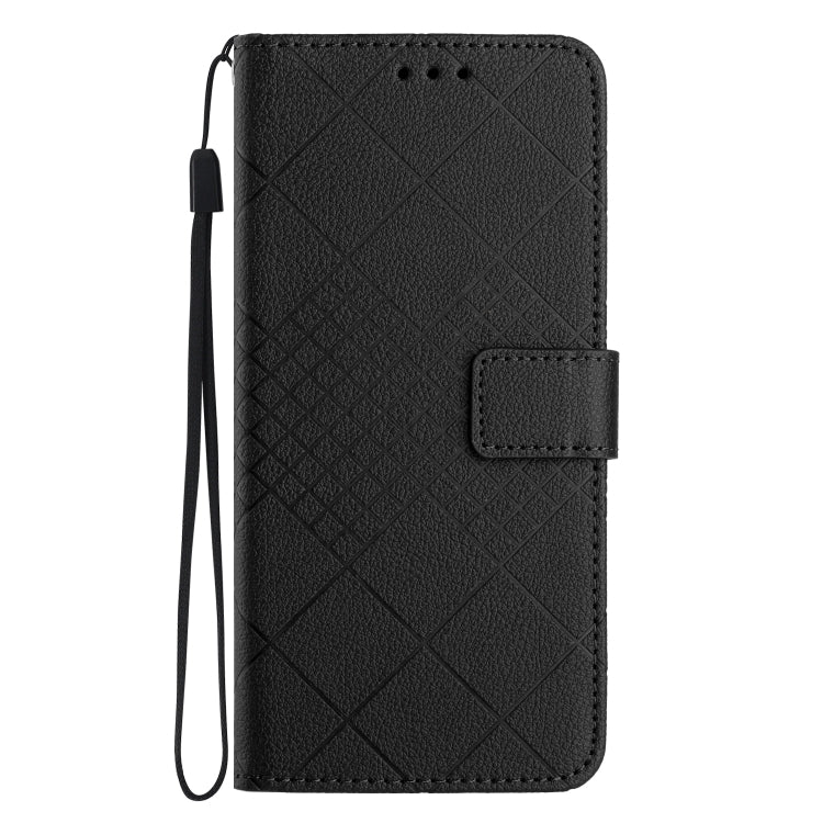 For iPhone 15 Pro Rhombic Grid Texture Leather Phone Case(Black) - HoMEdemic™ 