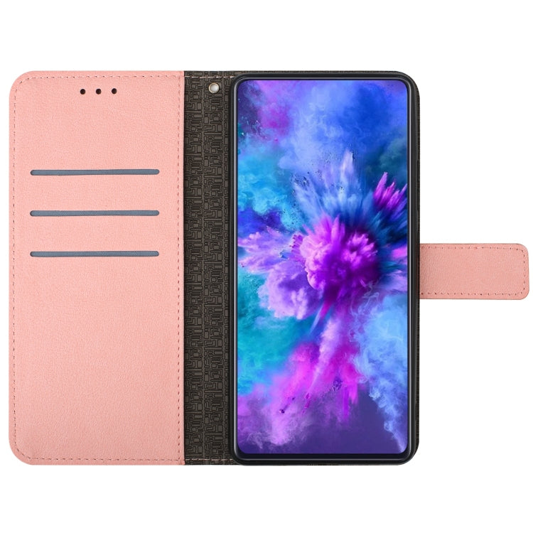 For iPhone 15 Pro Rhombic Grid Texture Leather Phone Case(Pink) - HoMEdemic™ 