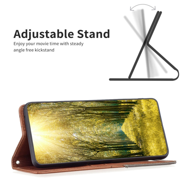 For iPhone 15 Pro Rhombus Texture Magnetic Leather Phone Case(Brown) - HoMEdemic™ 