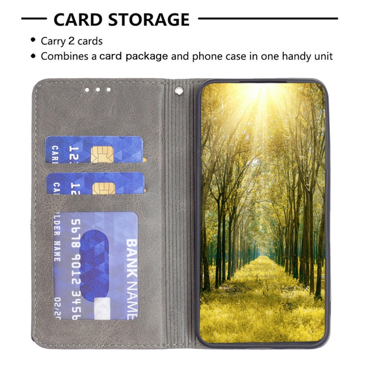 For iPhone 15 Pro Rhombus Texture Magnetic Leather Phone Case(Grey) - HoMEdemic™ 
