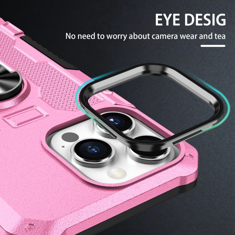 For iPhone 15 Pro Ring Holder Armor Hybrid Phone Case(Pink) - HoMEdemic™ 