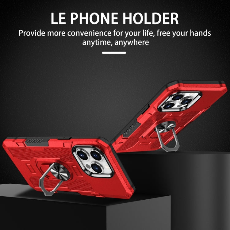 For iPhone 15 Pro Ring Holder Armor Hybrid Phone Case(Red) - HoMEdemic™ 