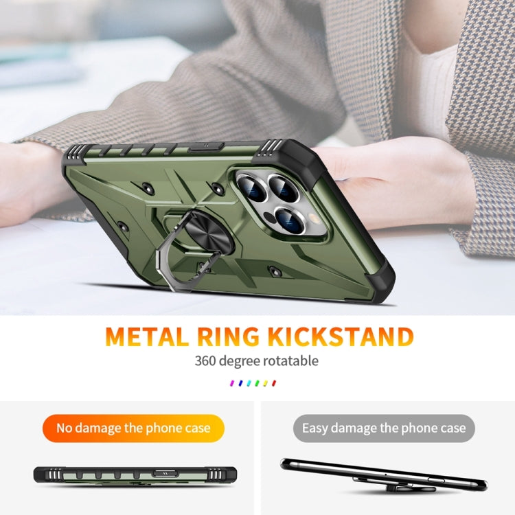 For iPhone 15 Pro Ring Holder Phone Case(Army Green) - HoMEdemic™ 