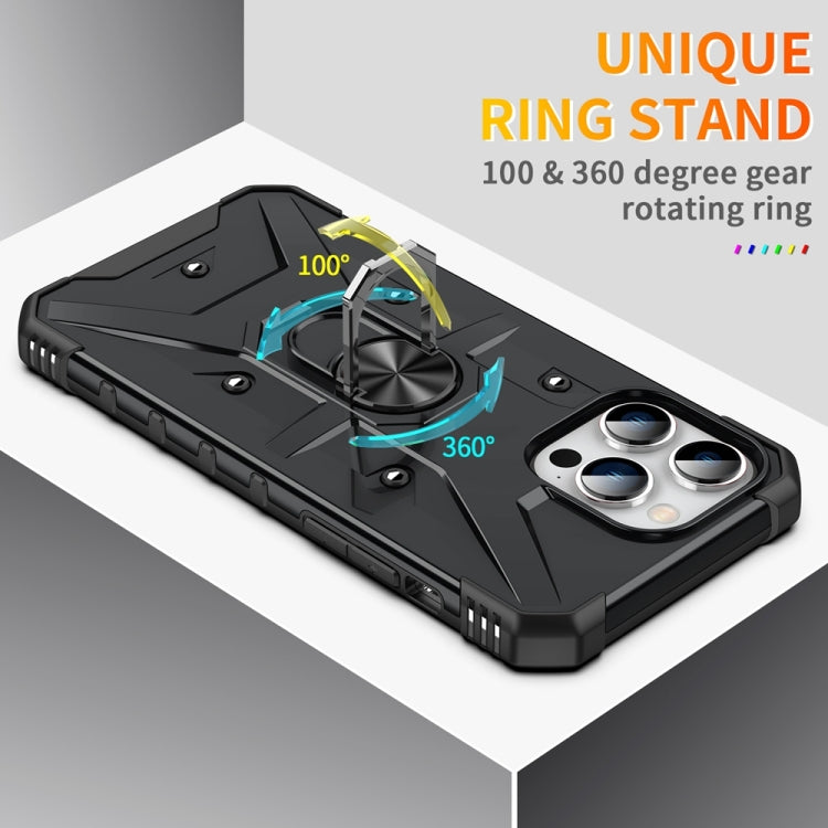 For iPhone 15 Pro Ring Holder Phone Case(Black) - HoMEdemic™ 