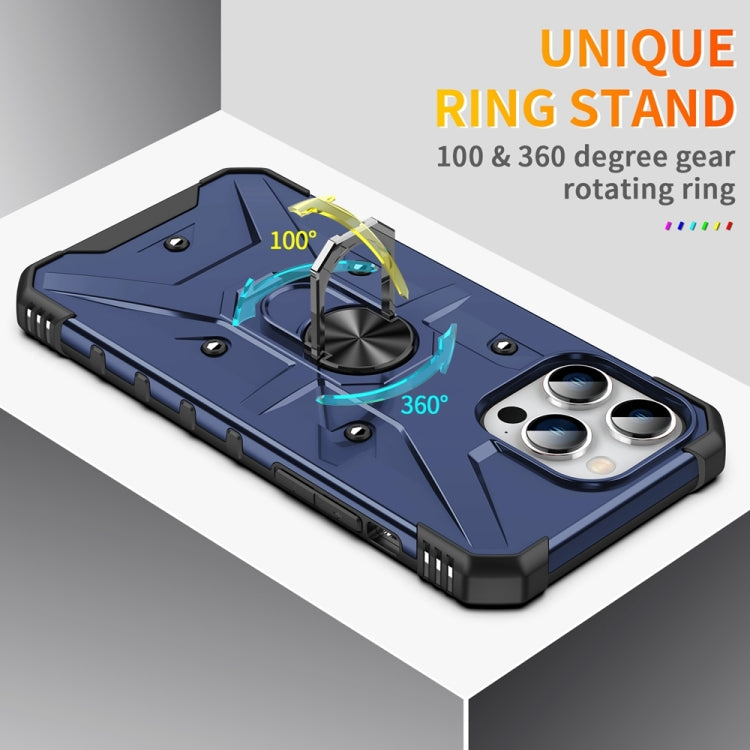 For iPhone 15 Pro Ring Holder Phone Case(Blue) - HoMEdemic™ 