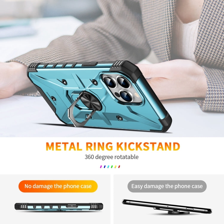 For iPhone 15 Pro Ring Holder Phone Case(Light Blue) - HoMEdemic™ 