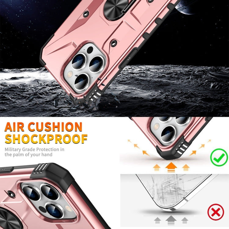 For iPhone 15 Pro Ring Holder Phone Case(Rose Gold) - HoMEdemic™ 