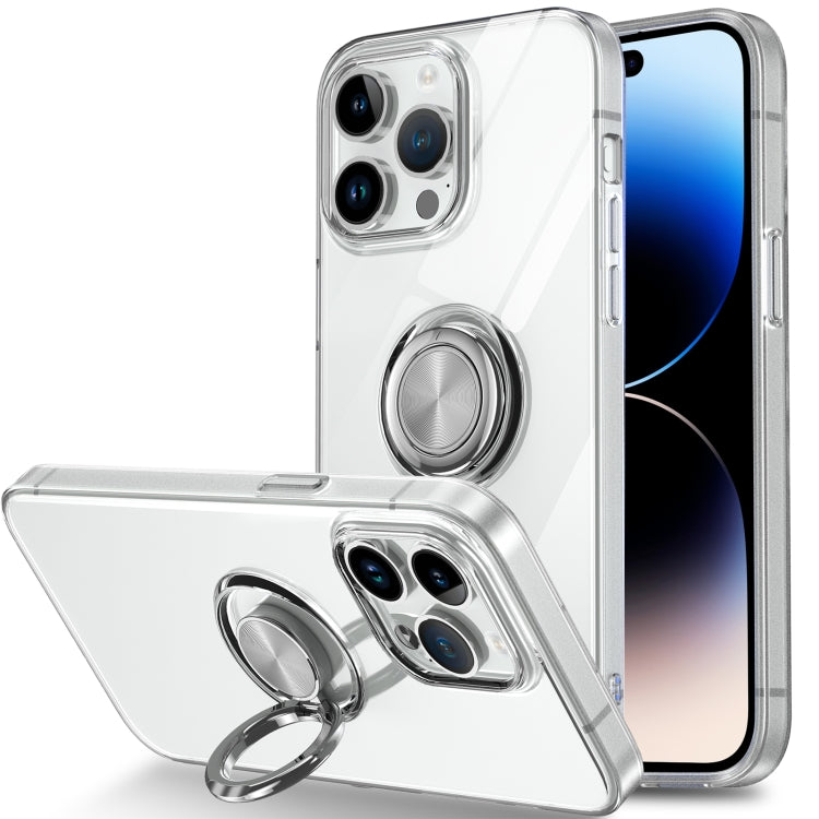 For iPhone 15 Pro Ring Holder TPU Phone Case(Transparent) - HoMEdemic™ 