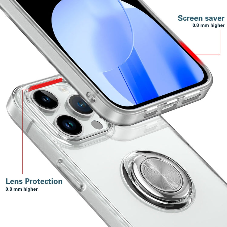 For iPhone 15 Pro Ring Holder TPU Phone Case(Transparent) - HoMEdemic™ 