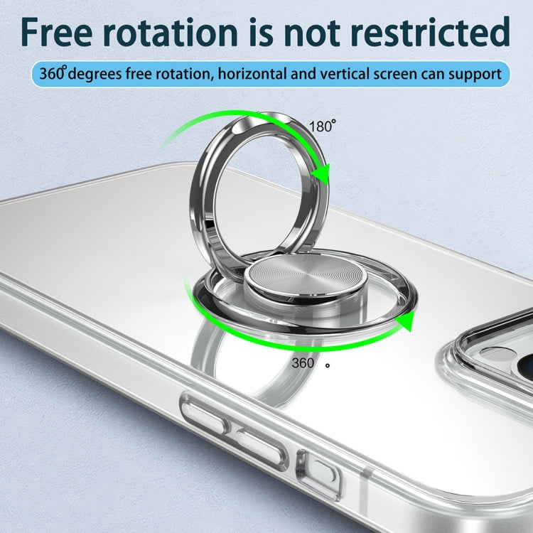 For iPhone 15 Pro Ring Holder TPU Phone Case(Transparent) - HoMEdemic™ 