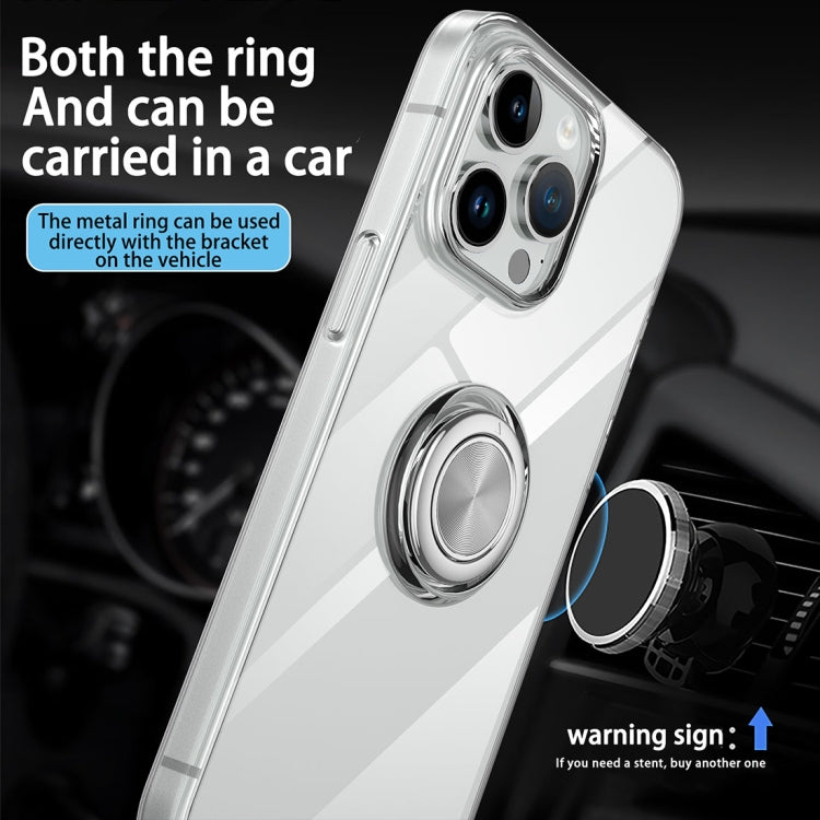 For iPhone 15 Pro Ring Holder TPU Phone Case(Transparent) - HoMEdemic™ 