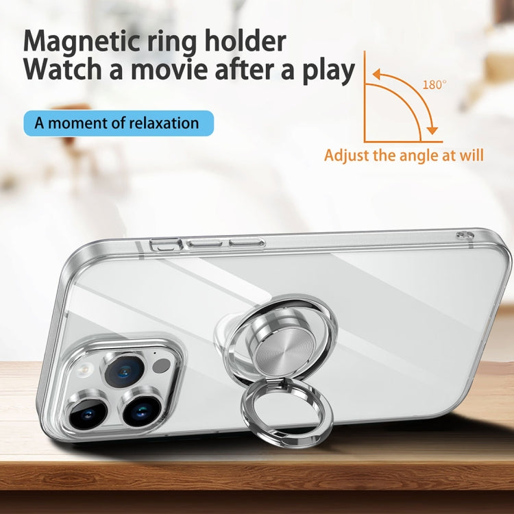 For iPhone 15 Pro Ring Holder TPU Phone Case(Transparent) - HoMEdemic™ 