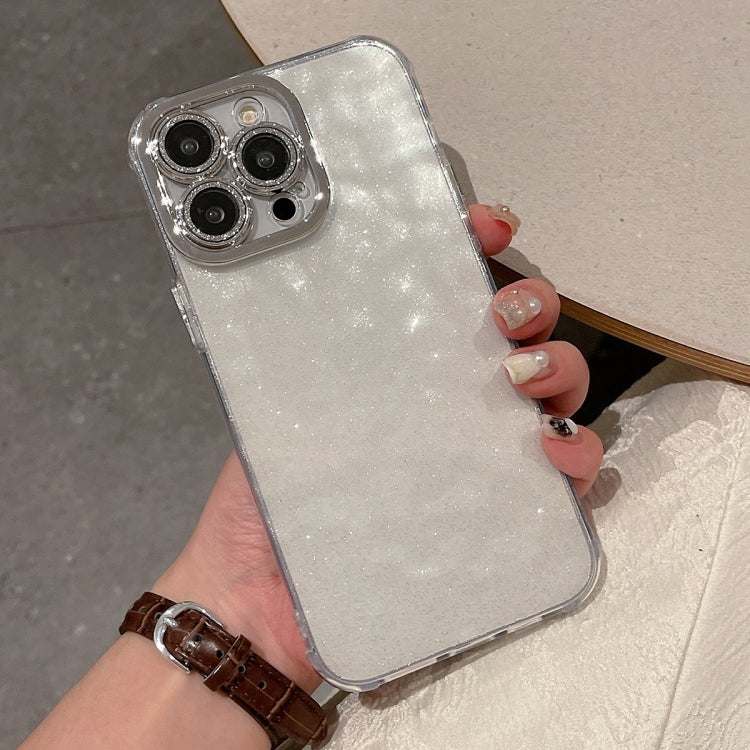 For iPhone 15 Pro Ripple Glitter PC Hybrid TPU Phone Case(Transparent) - HoMEdemic™ 