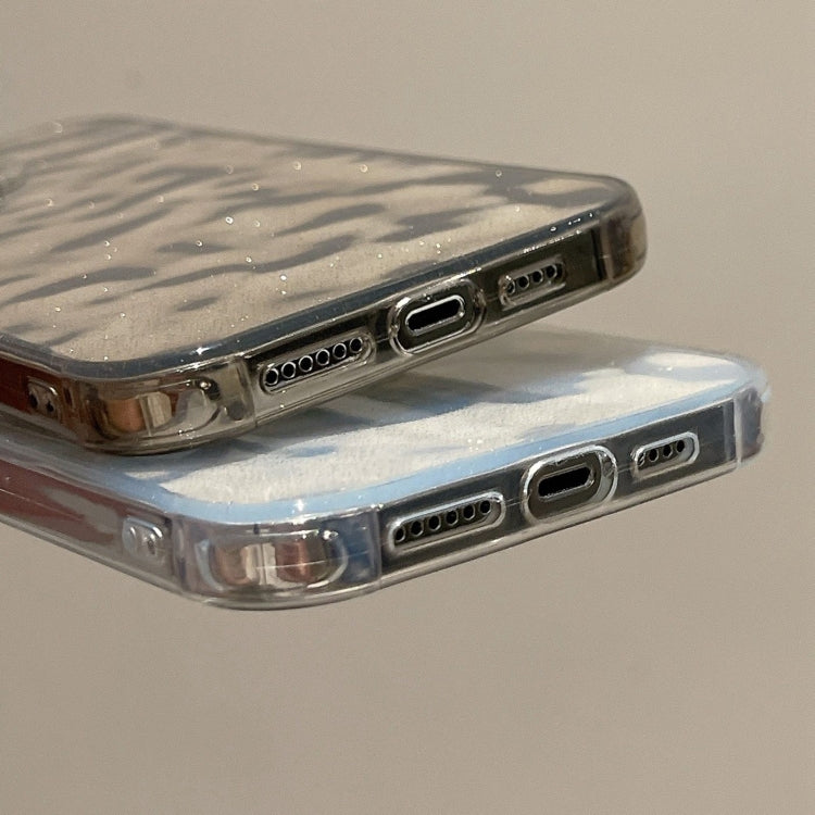 For iPhone 15 Pro Ripple Glitter PC Hybrid TPU Phone Case(Transparent) - HoMEdemic™ 