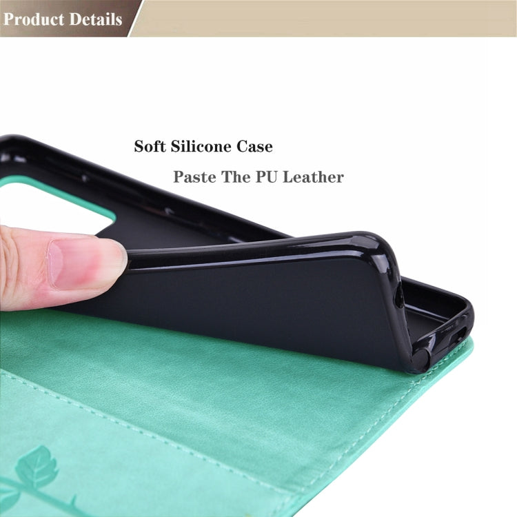 For iPhone 15 Pro Rose Embossed Flip PU Leather Phone Case(Green) - HoMEdemic™ 