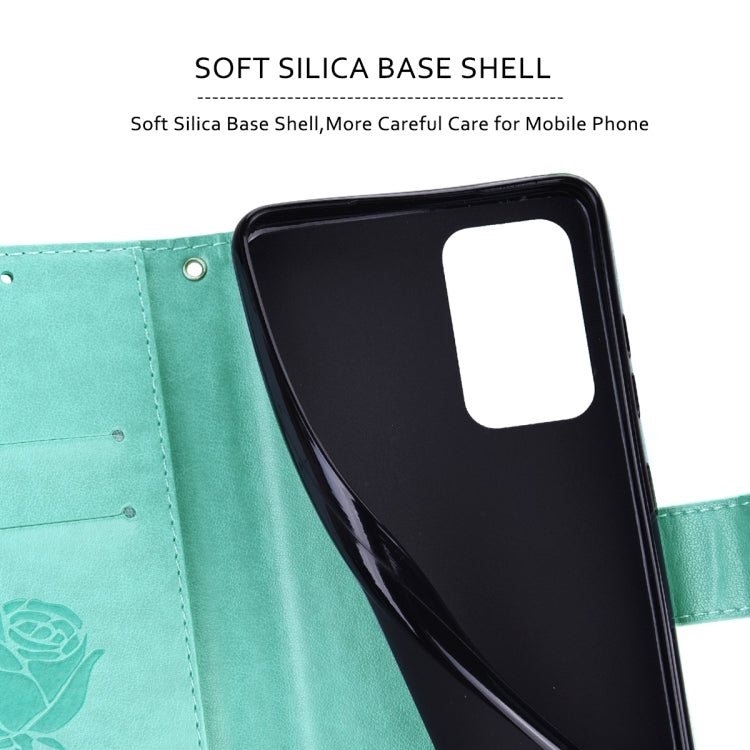 For iPhone 15 Pro Rose Embossed Flip PU Leather Phone Case(Green) - HoMEdemic™ 