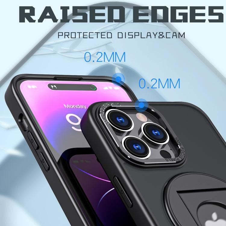 For iPhone 15 Pro Rotating Ring Magnetic Holder Phone Case(Black) - HoMEdemic™ 