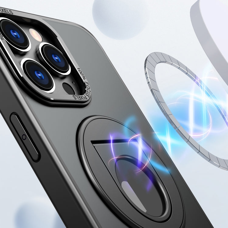 For iPhone 15 Pro Rotating Ring Magnetic Holder Phone Case(Black) - HoMEdemic™ 