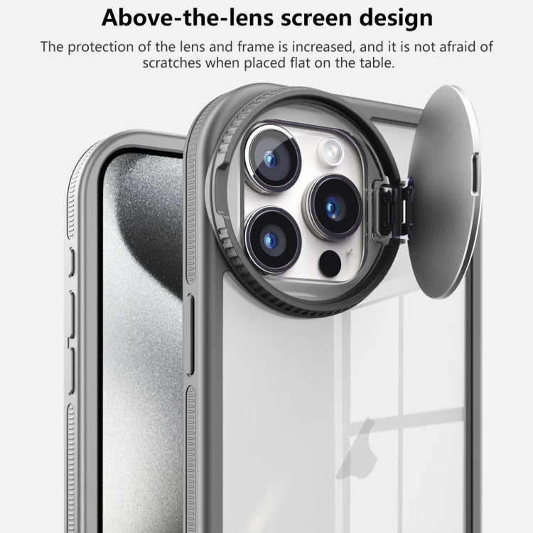 For iPhone 15 Pro Round Camshield TPU Hybrid PC Phone Case(Pink) - HoMEdemic™ 