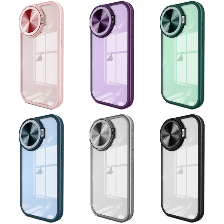 For iPhone 15 Pro Round Camshield TPU Hybrid PC Phone Case(Purple) - HoMEdemic™ 