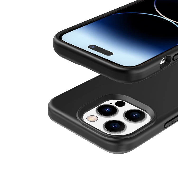 For iPhone 15 Pro Rubber Oil Surface Solid Color Phone Case(Black) - HoMEdemic™ 
