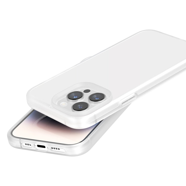 For iPhone 15 Pro Rubber Oil Surface Solid Color Phone Case(White) - HoMEdemic™ 