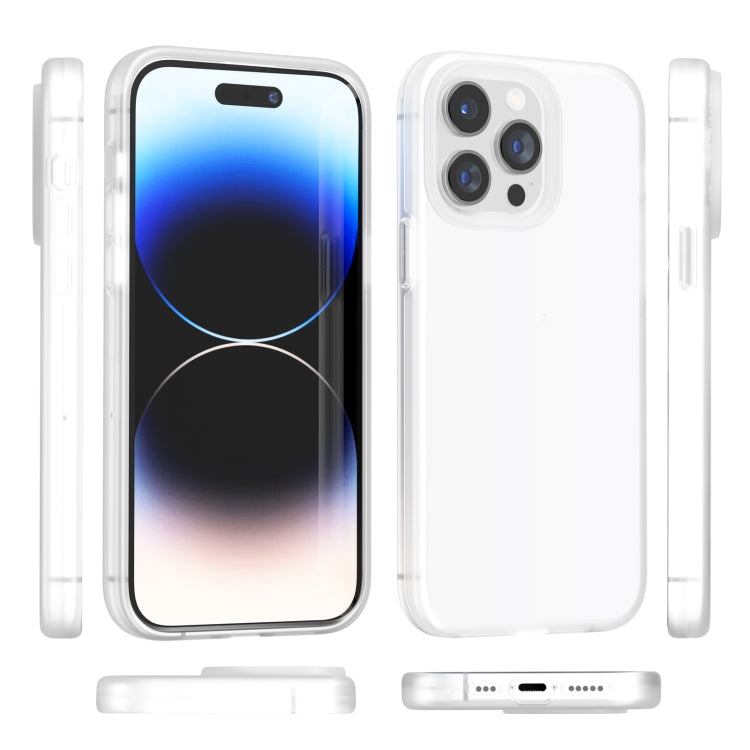 For iPhone 15 Pro Rubber Oil Surface Solid Color Phone Case(White) - HoMEdemic™ 
