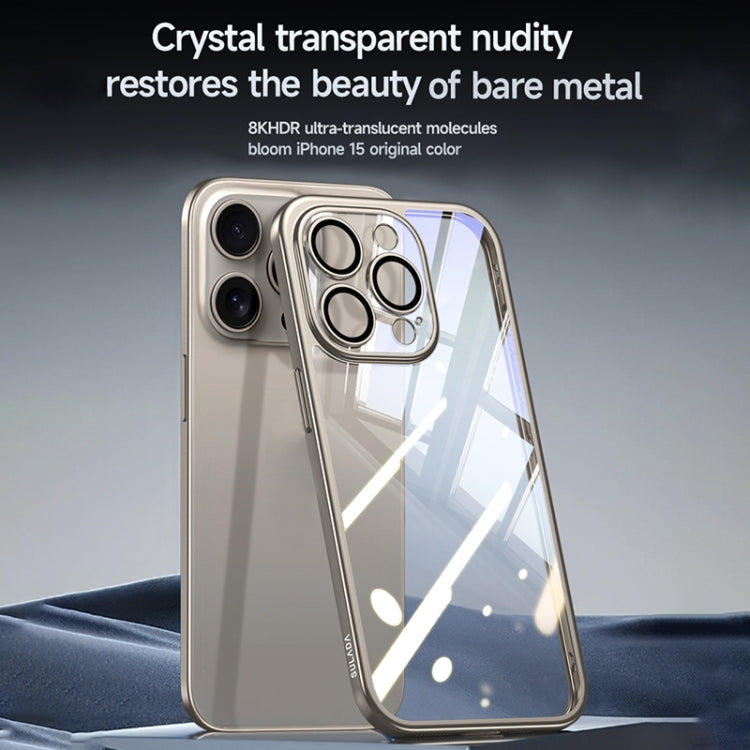 For iPhone 15 Pro SULADA Electroplating Frosted PC + TPU Shockproof Phone Case(Silver) - HoMEdemic™ 