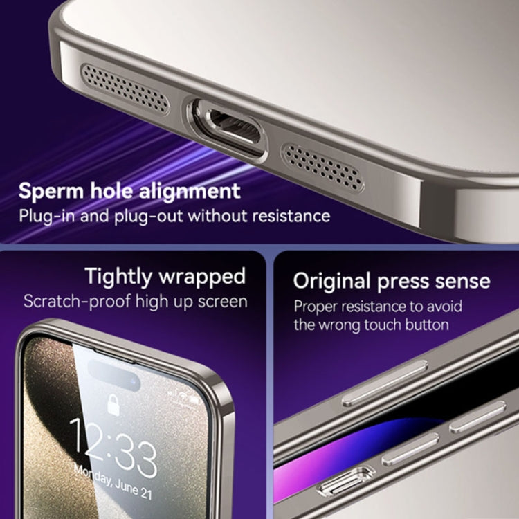 For iPhone 15 Pro SULADA Electroplating Frosted TPU Phone Case(Black) - HoMEdemic™ 