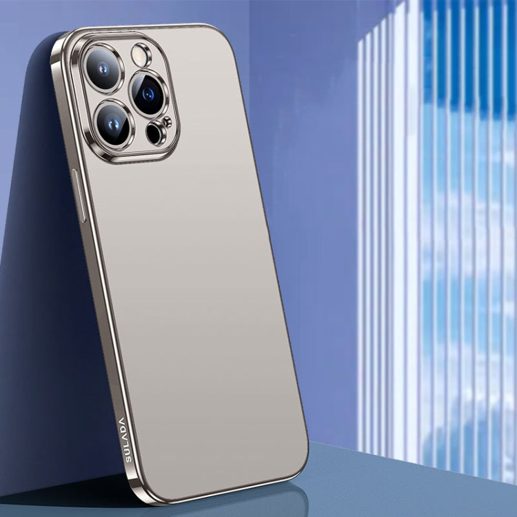 For iPhone 15 Pro SULADA Electroplating Frosted TPU Phone Case(Titanium Grey) - HoMEdemic™ 