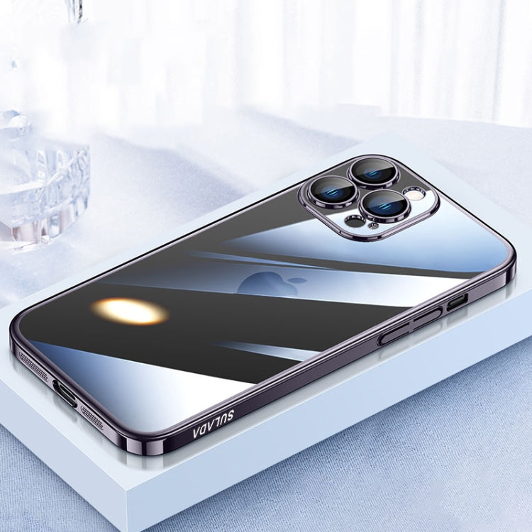For iPhone 15 Pro SULADA JINGJIA Series Lens Protector PC Phone Case(Dark Purple) - HoMEdemic™ 