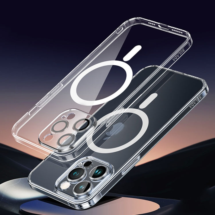 For iPhone 15 Pro SULADA Jingpin Series MagSafe All-inclusive Lens Electroplated TPU Phone Case(Transparent) - HoMEdemic™ 