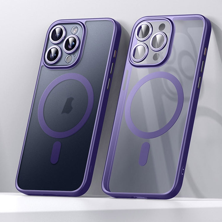 For iPhone 15 Pro SULADA Magsafe Magnetic Matte PC + TPU Phone Case(Dark Purple) - HoMEdemic™ 
